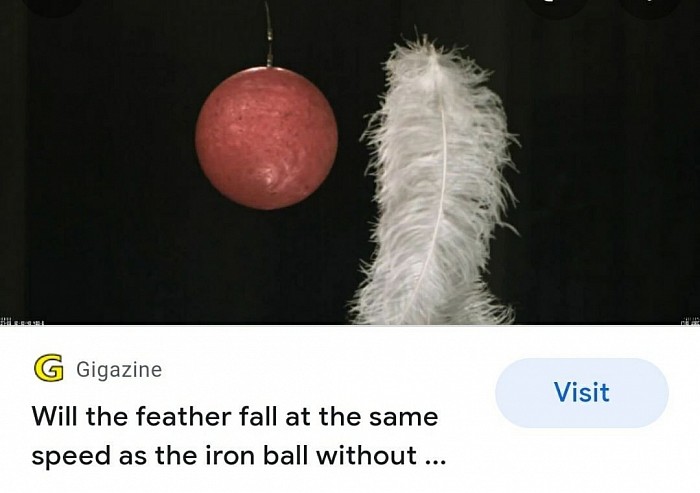 Bowling ball and feather experiment proves that neither are being pulled by way of the amount of mass.